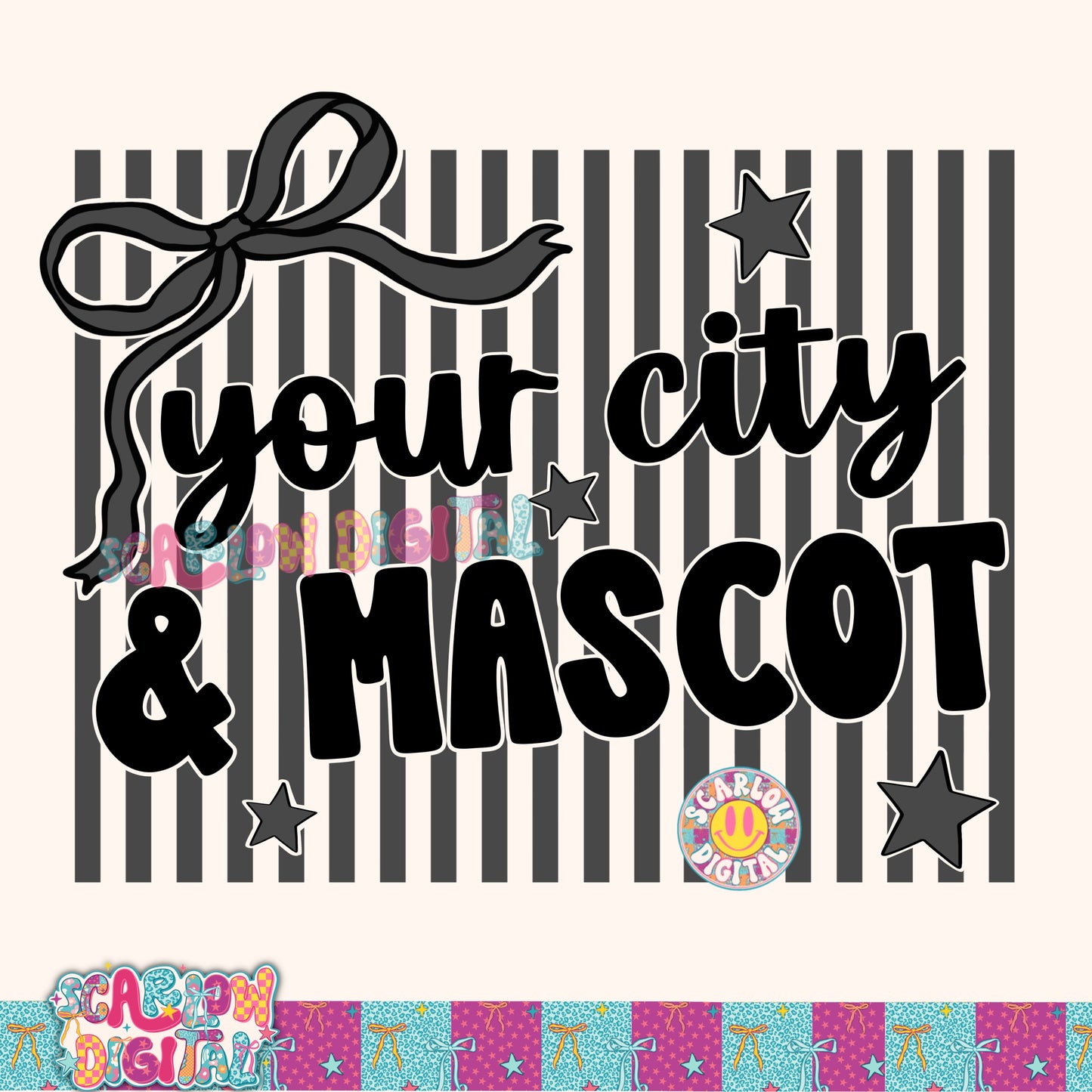 Black Mascot Custom Design  - REVIEW DESCRIPTION BEFORE PURCHASING