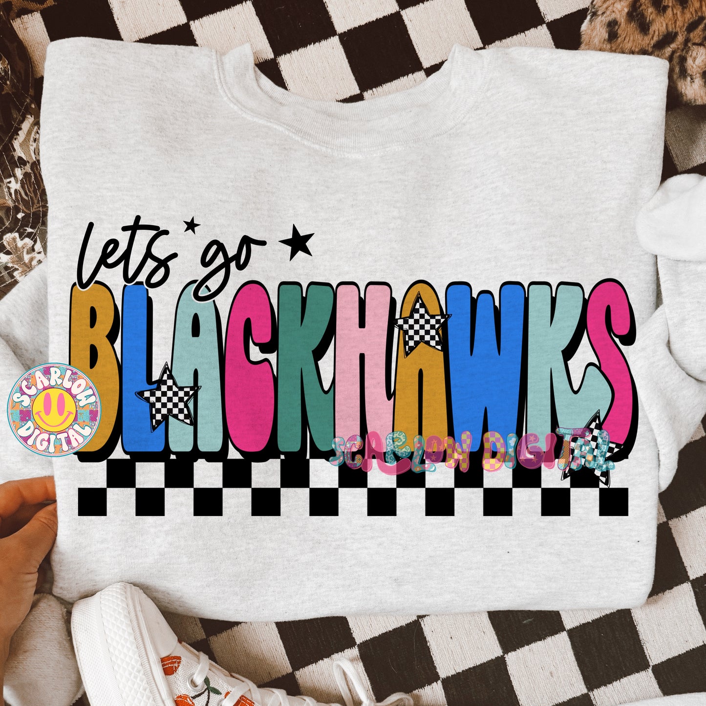 Let's Go Blackhawks PNG Digital Design