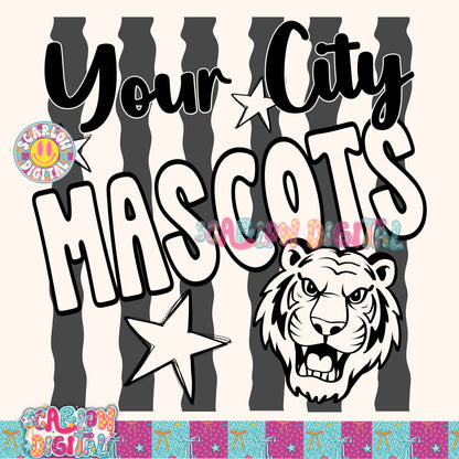 Black Mascot Custom Design  - REVIEW DESCRIPTION BEFORE PURCHASING