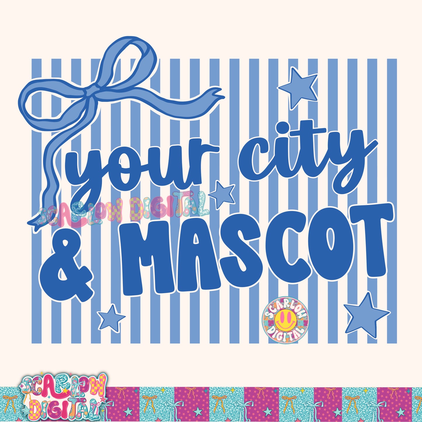 Blue Mascot Custom Design  - REVIEW DESCRIPTION BEFORE PURCHASING