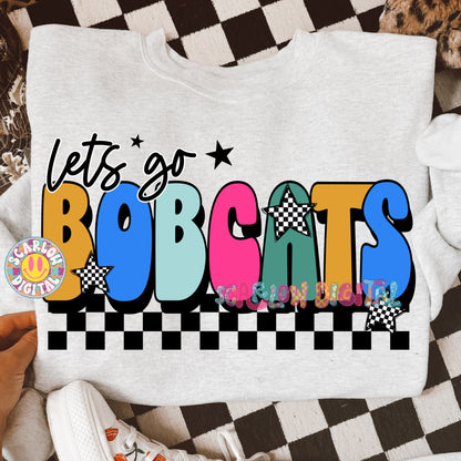 Let's Go Bobcats PNG Digital Design