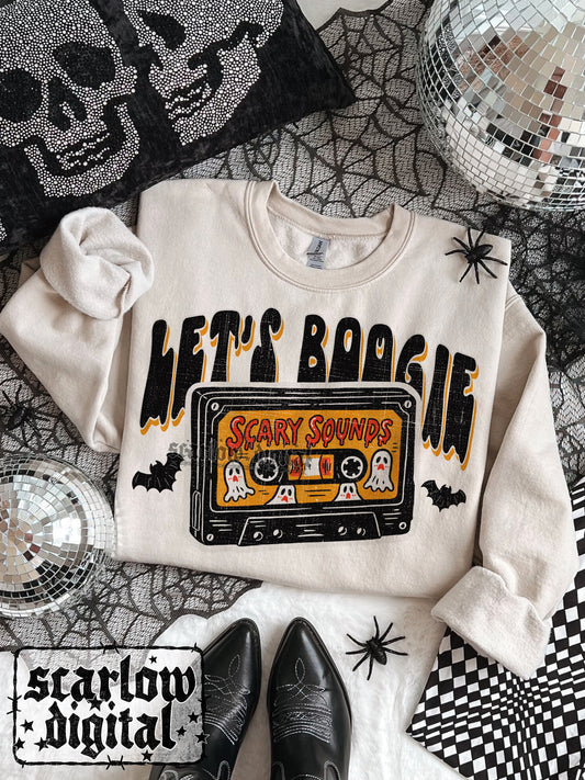 Let's Boogie Halloween Music PNG Digital Design