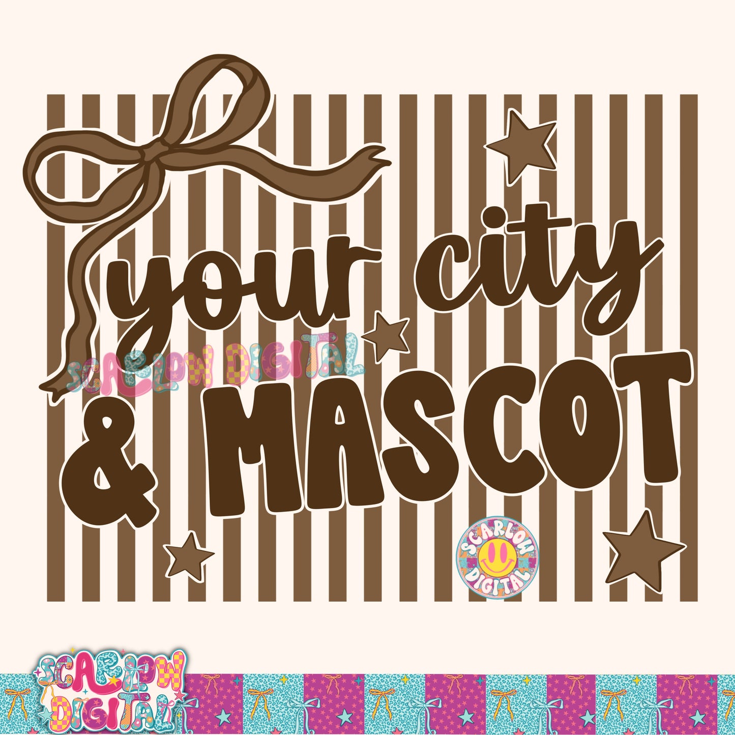 Brown Mascot Custom Design  - REVIEW DESCRIPTION BEFORE PURCHASING