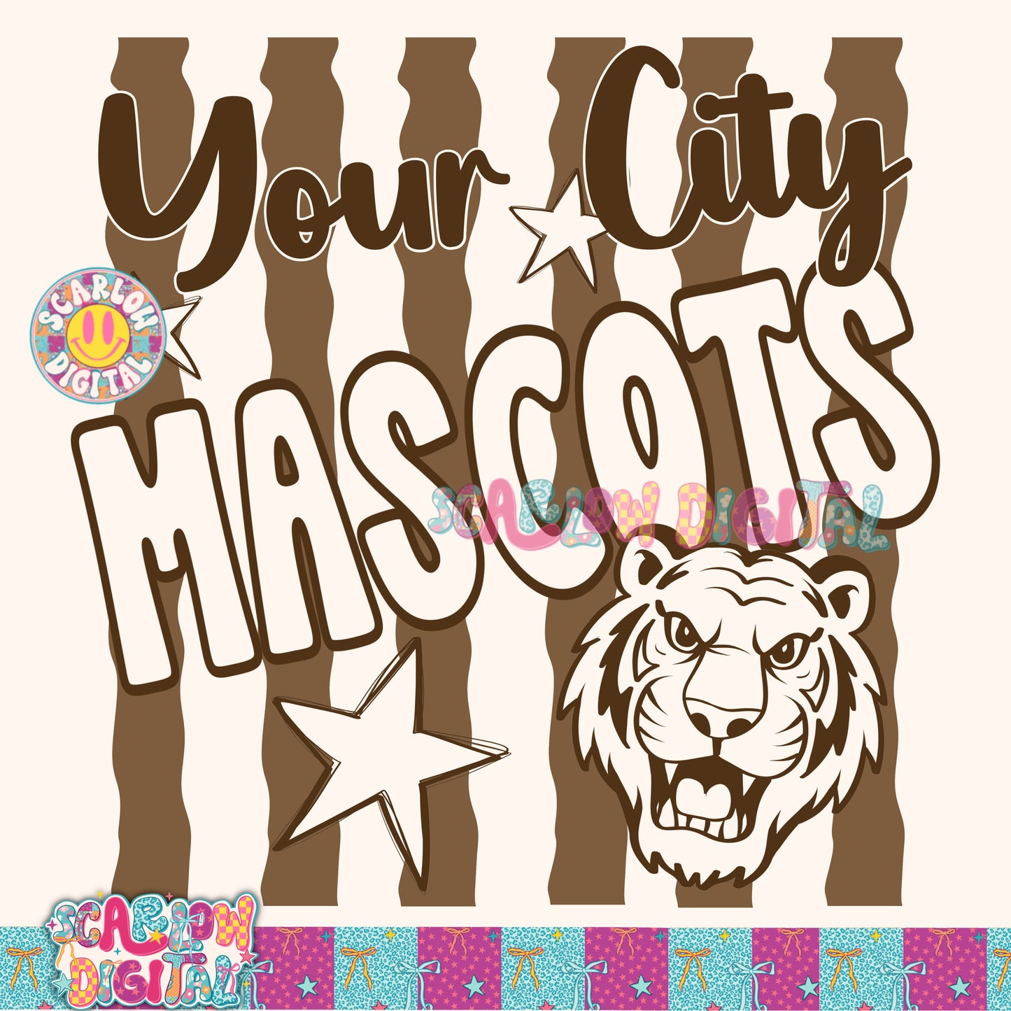 Brown Mascot Custom Design  - REVIEW DESCRIPTION BEFORE PURCHASING