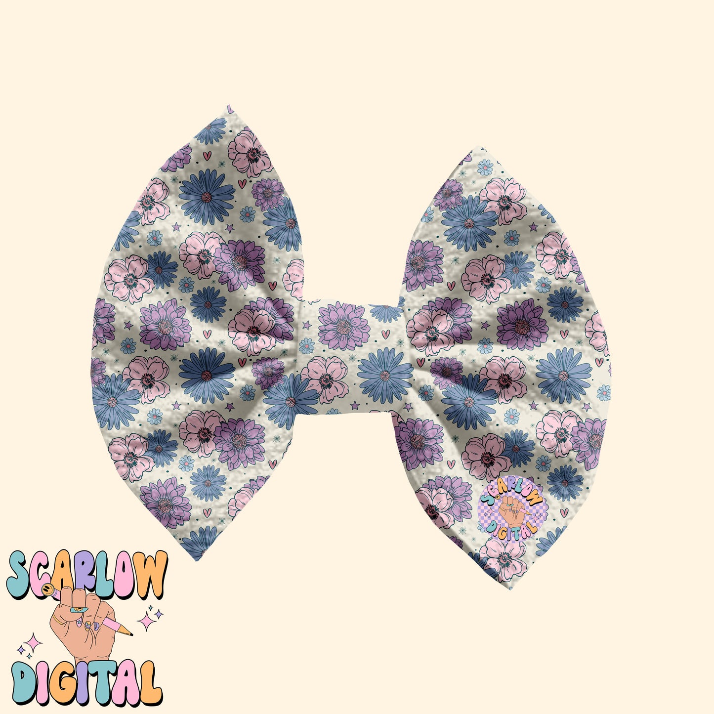 Floral Seamless Pattern Digital Design Download, flowers seamless pattern, doodle hearts seamless, girly seamless, spring seamless pattern