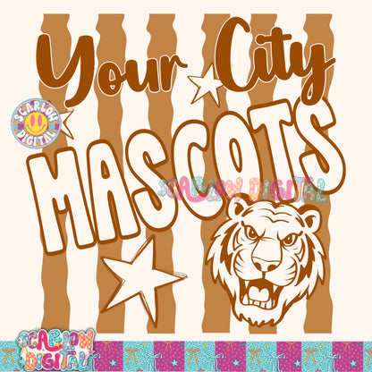 Burnt Orange Mascot Custom Design  - REVIEW DESCRIPTION BEFORE PURCHASING