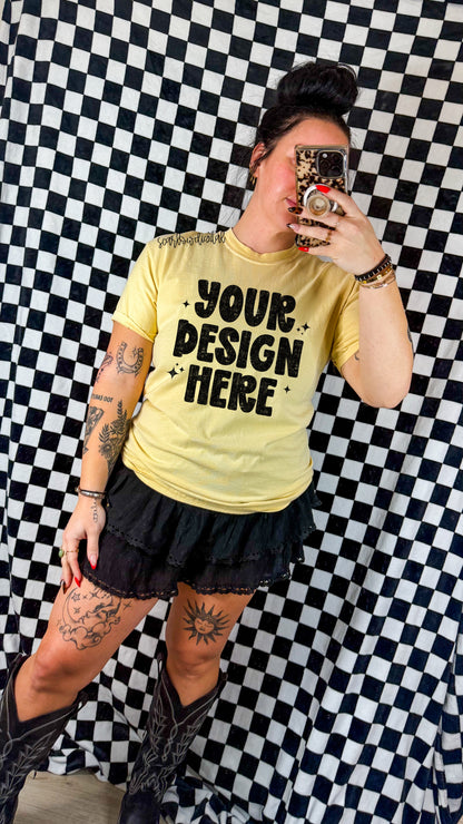 ✨ NEW NEW NEW ✨ Butter Comfort Colors Unisex Garment-Dyed Heavyweight T-Shirt 1717 Mockup