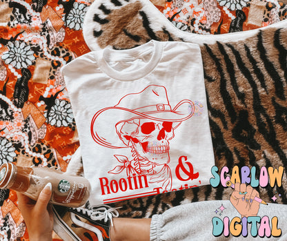 Rootin' Tootin' and Always Shootin' PNG Digital Design Download, western png, skeleton png, snarky png, adult humor png, funny png designs