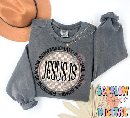 Jesus is... PNG Digital Design Download, checkers png, retro png, christian png designs, religious png, church png, bible verse png design