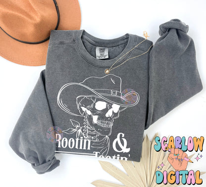 Rootin' Tootin' and Always Shootin' PNG Digital Design Download, western png, skeleton png, snarky png, adult humor png, funny png designs