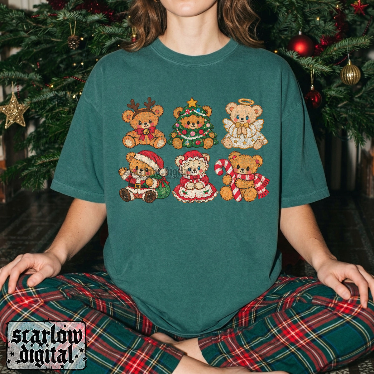 Christmas Bears PNG Digital Design