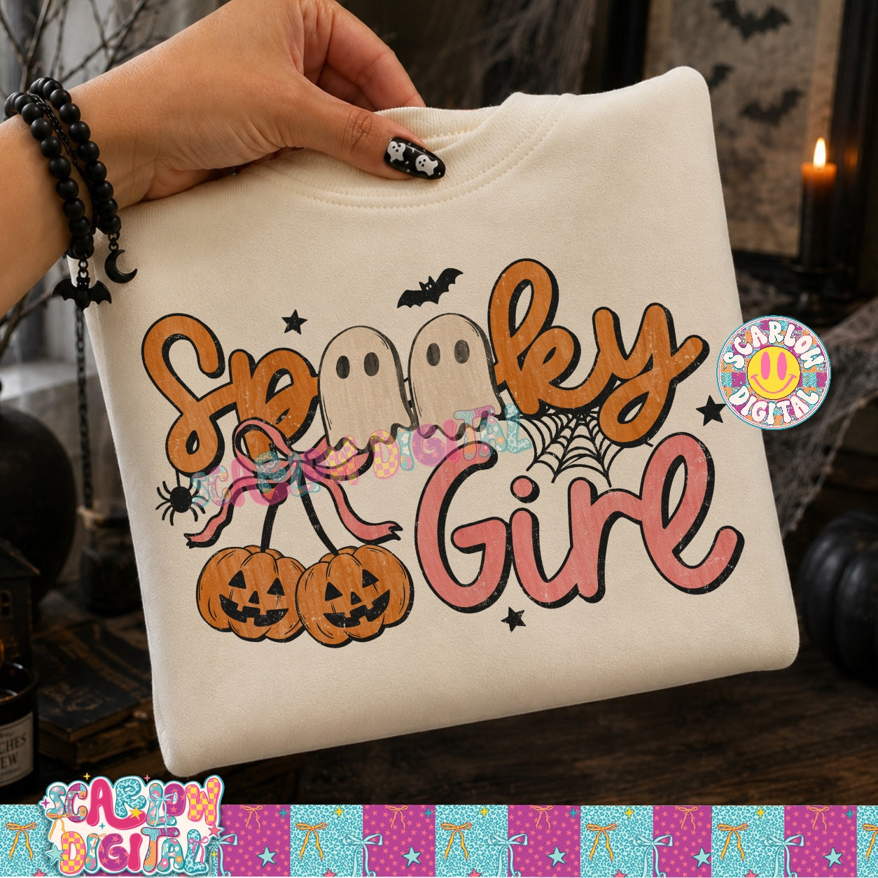 NEW NEW NEW! Spooky Girl PNG Digital Design
