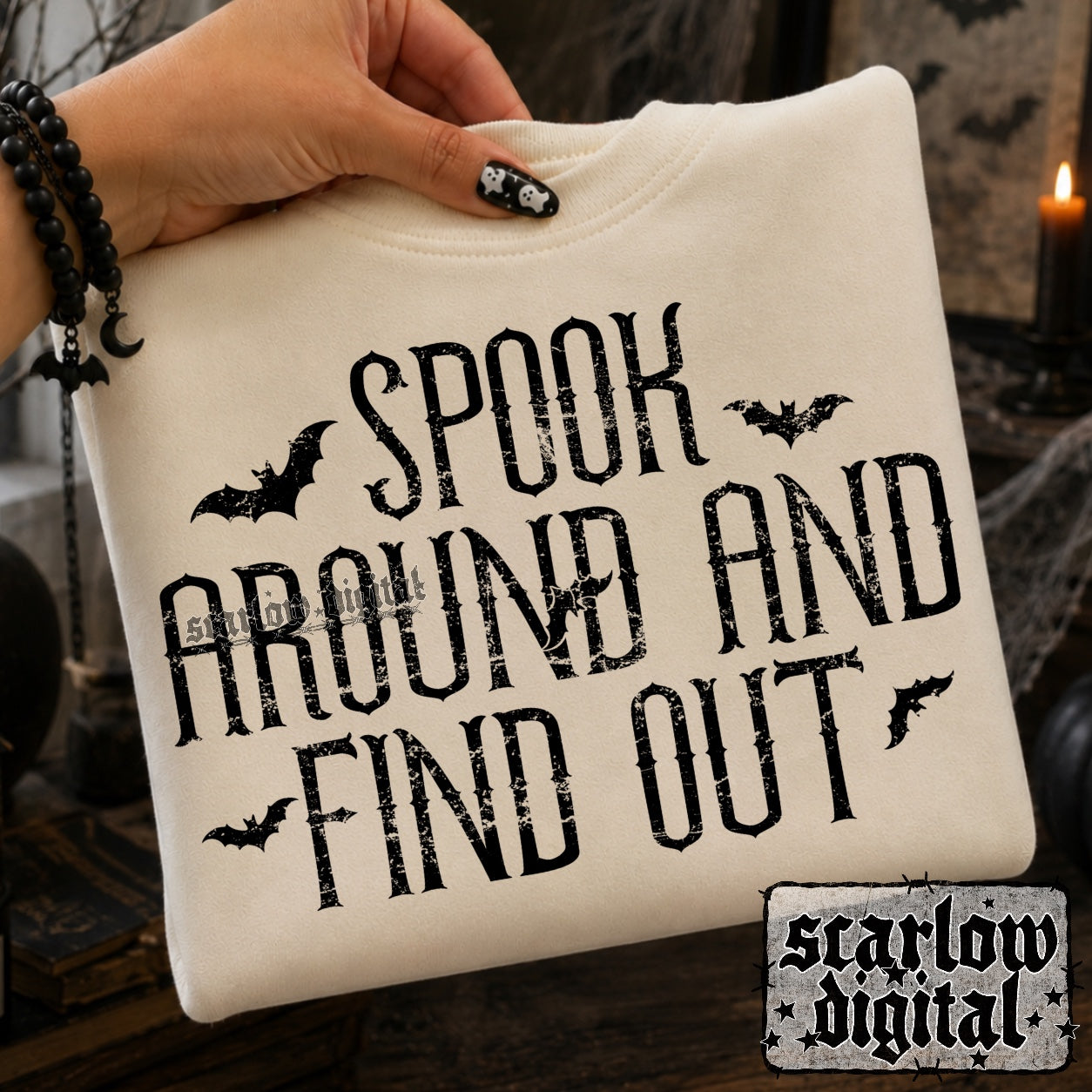 Spook Around and Find Out PNG Digital Design