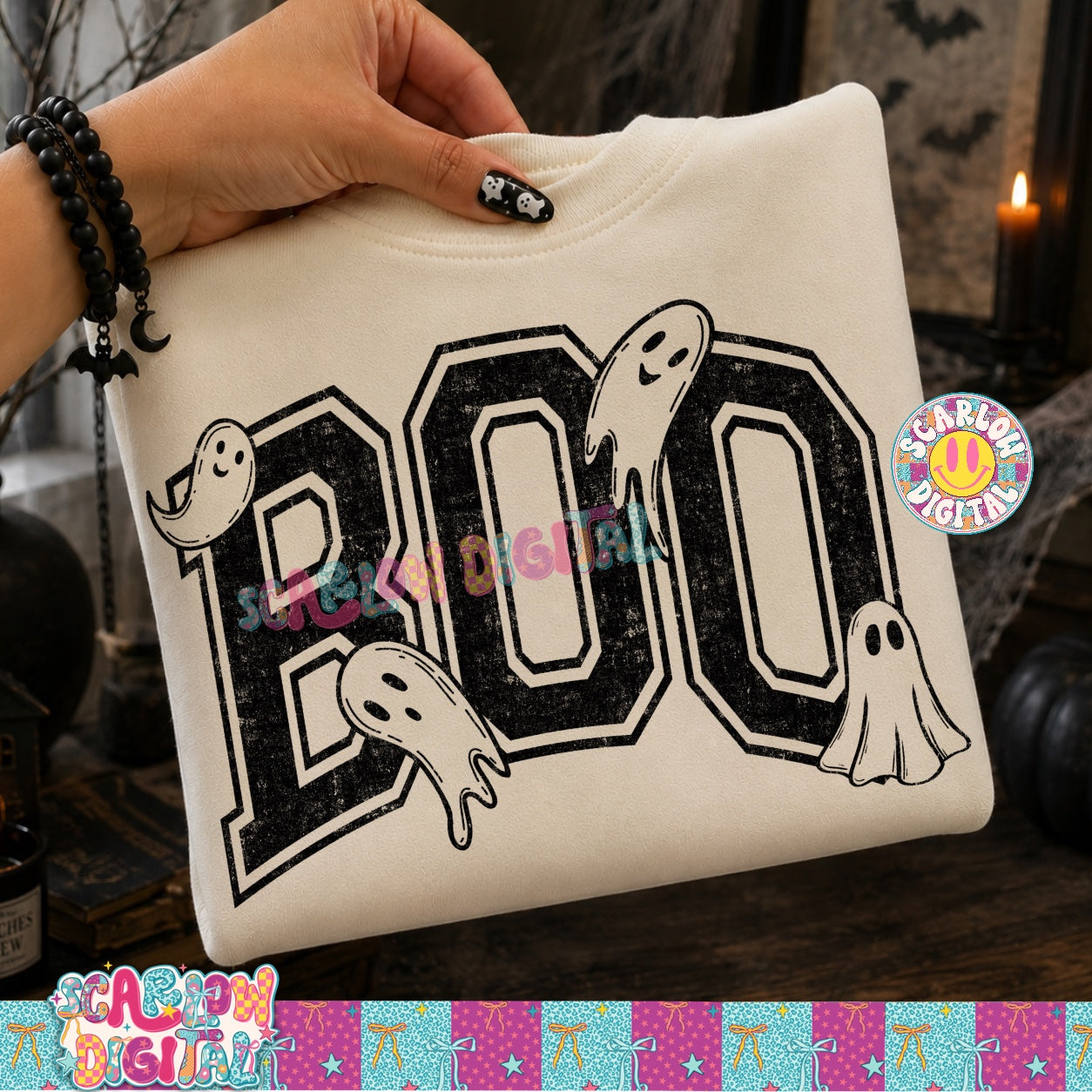 Boo Ghosts PNG Digital Design