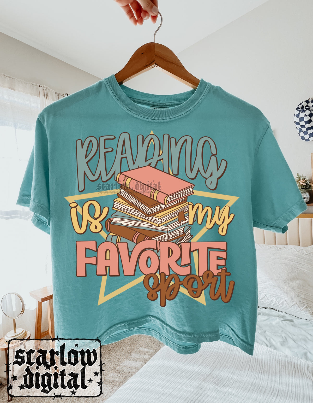 Reading is My Favorite Sport PNG Digital Design