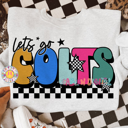 Let's Go Colts PNG Digital Design