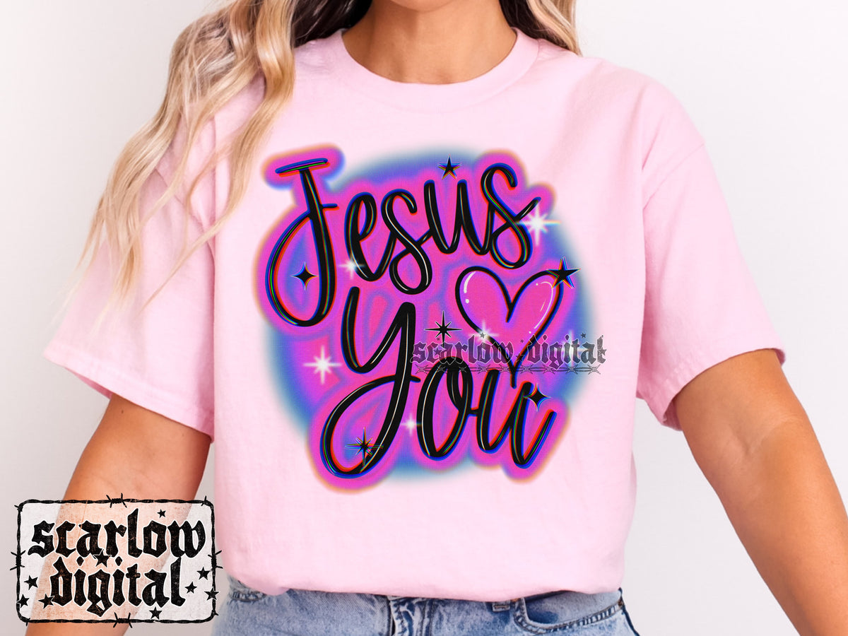 Jesus Loves You PNG Digital Design