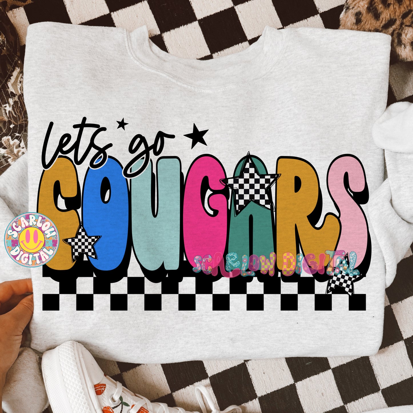 Let's Go Cougars PNG Digital Design