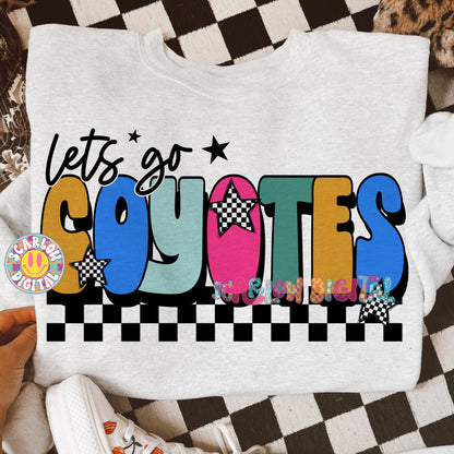 Let's Go Coyotes PNG Digital Design