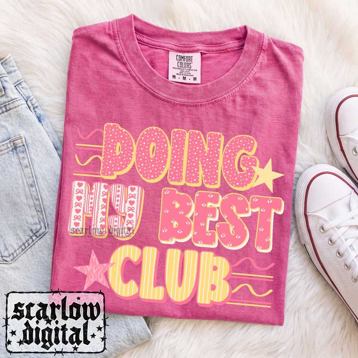 Doing My Best Club PNG Digital Design