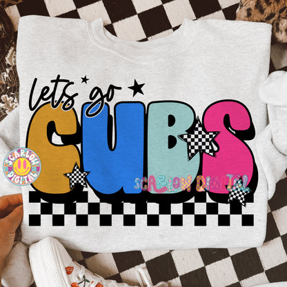 Let's Go Cubs PNG Digital Design