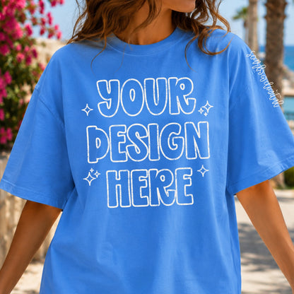 Royal Caribe Comfort Colors Unisex Garment-Dyed Heavyweight T-Shirt 1717 Mockup