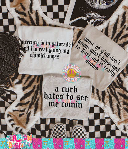 Funny & Snarky Old English PNG Bundle Digital Designs