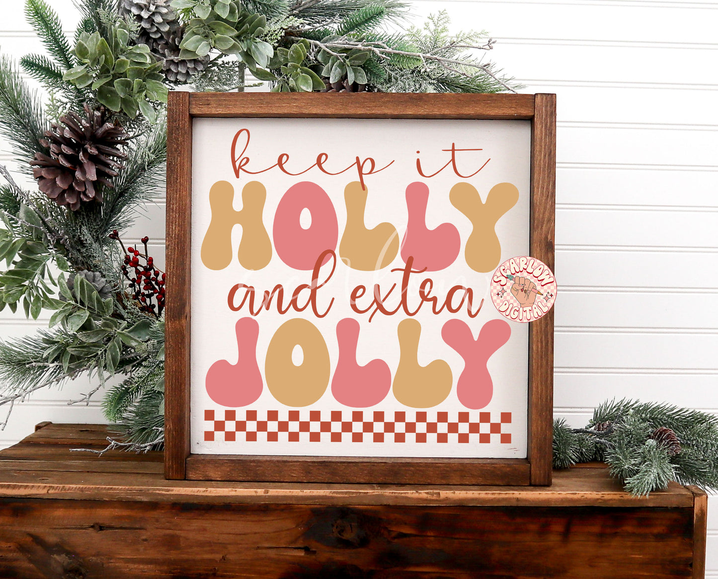 Keep it Holly and Extra Jolly PNG-Christmas Sublimation Digital Design Download-christmas spirit png, holidays png, trendy christmas png