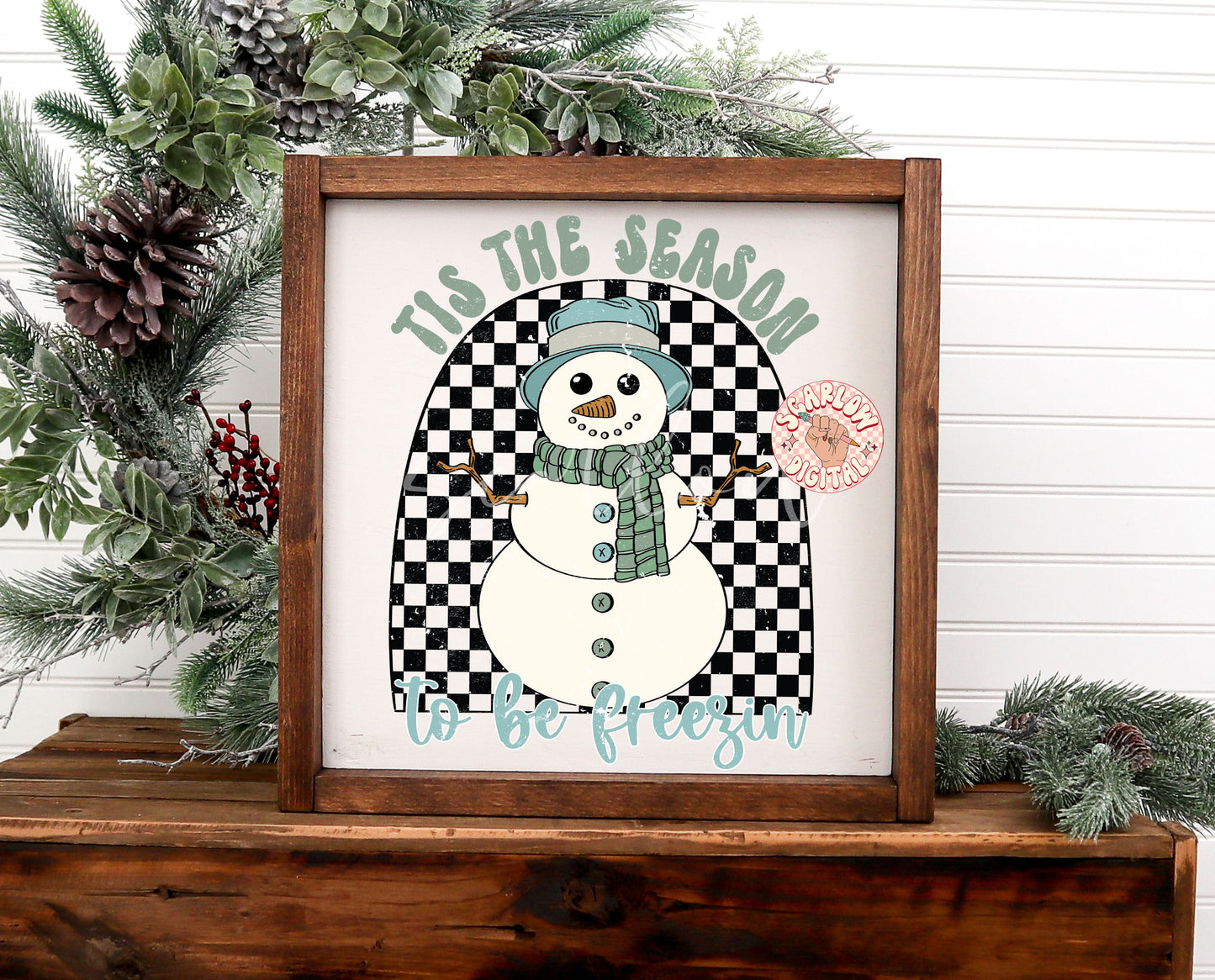 Tis the Season to Be Freezin PNG-Winter Sublimation Digital Design Download-snowman png, scarf png, cold weather png, christmas png designs