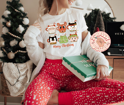 Merry Christmas PNG-Coffee Mugs Sublimation Digital Design Download-santa claus png, reindeer png, snowman png, penguin png, elf png