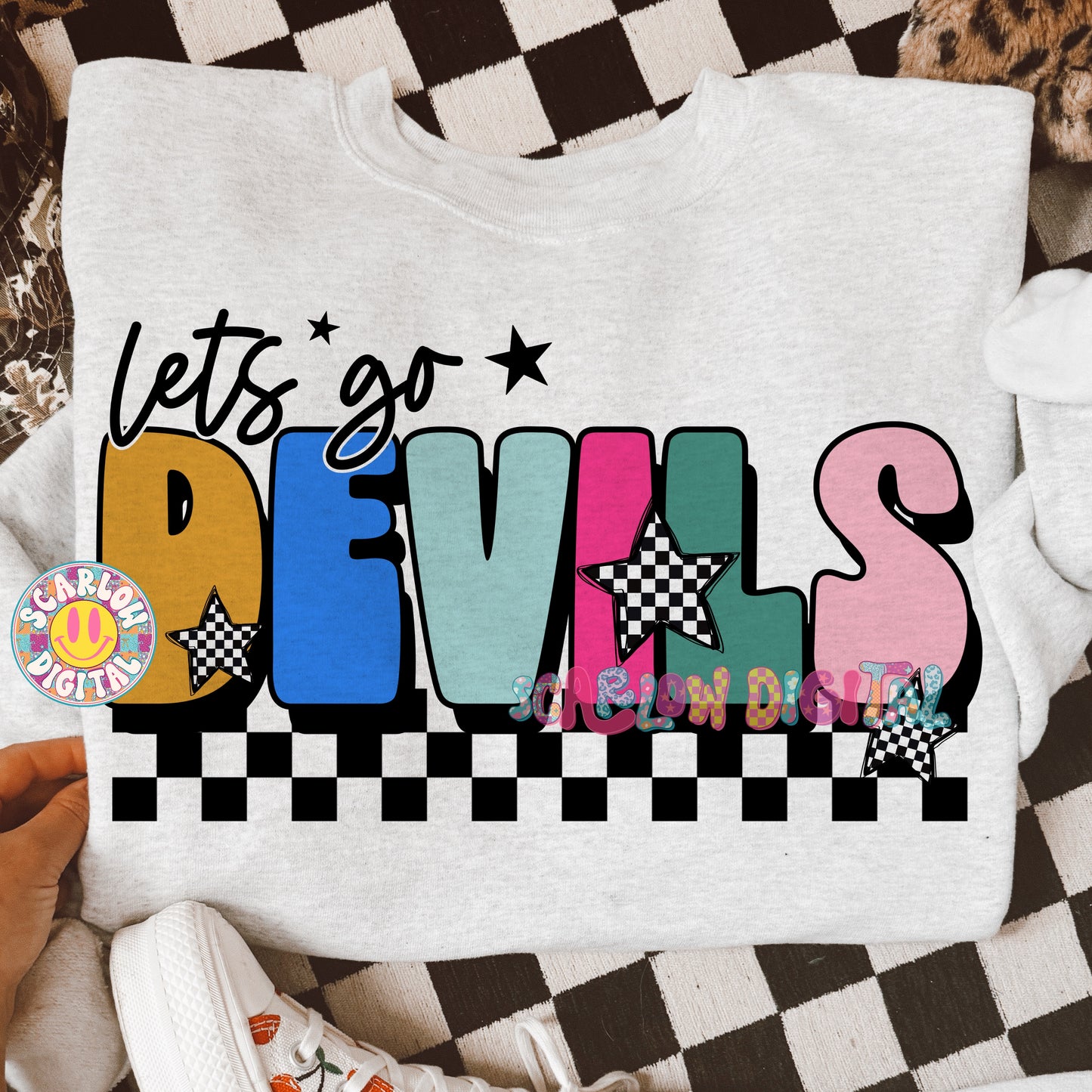 Let's Go Devils PNG Digital Design