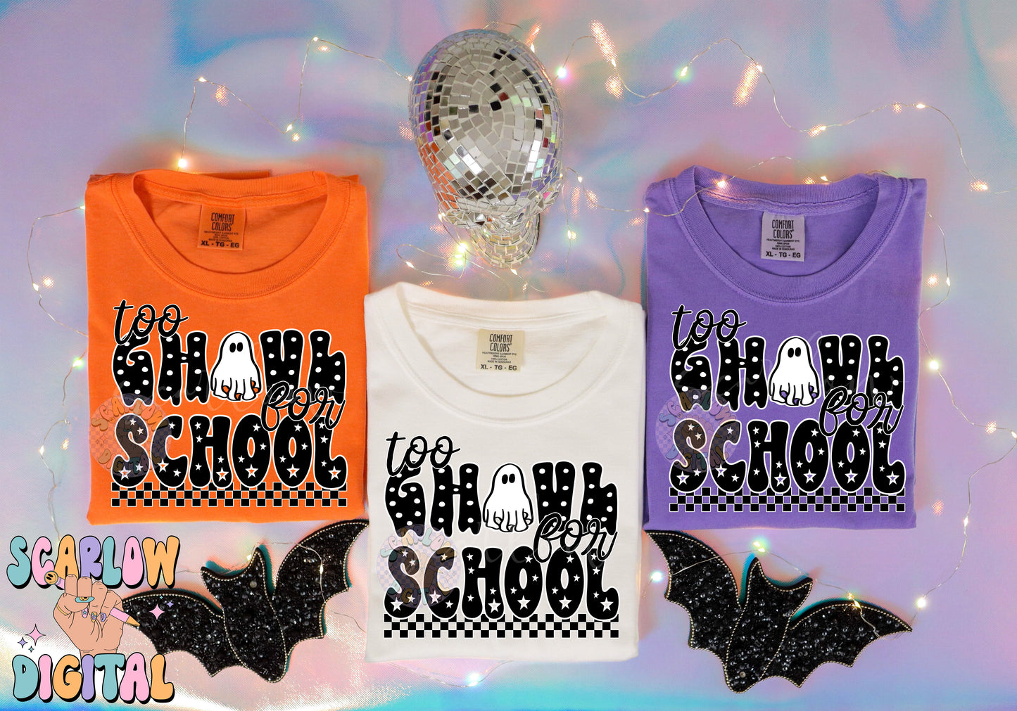 Too Ghoul For School PNG Digital Design Download, Halloween png, back to school png, teacher png, student png, spooky season png, fall png