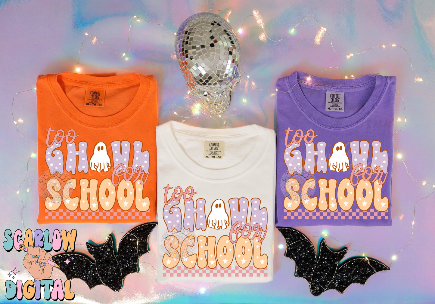 Too Ghoul For School PNG Digital Design Download, Halloween png, back to school png, teacher png, student png, spooky season png, fall png