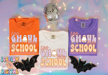 Too Ghoul For School PNG Digital Design Download, Halloween png, back to school png, teacher png, student png, spooky season png, fall png