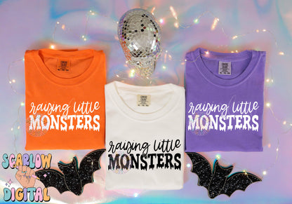 Raising Little Monsters SVG Digital Design Download, cricut cut file svg, halloween png, mama png, spooky mama png, funny mom png designs