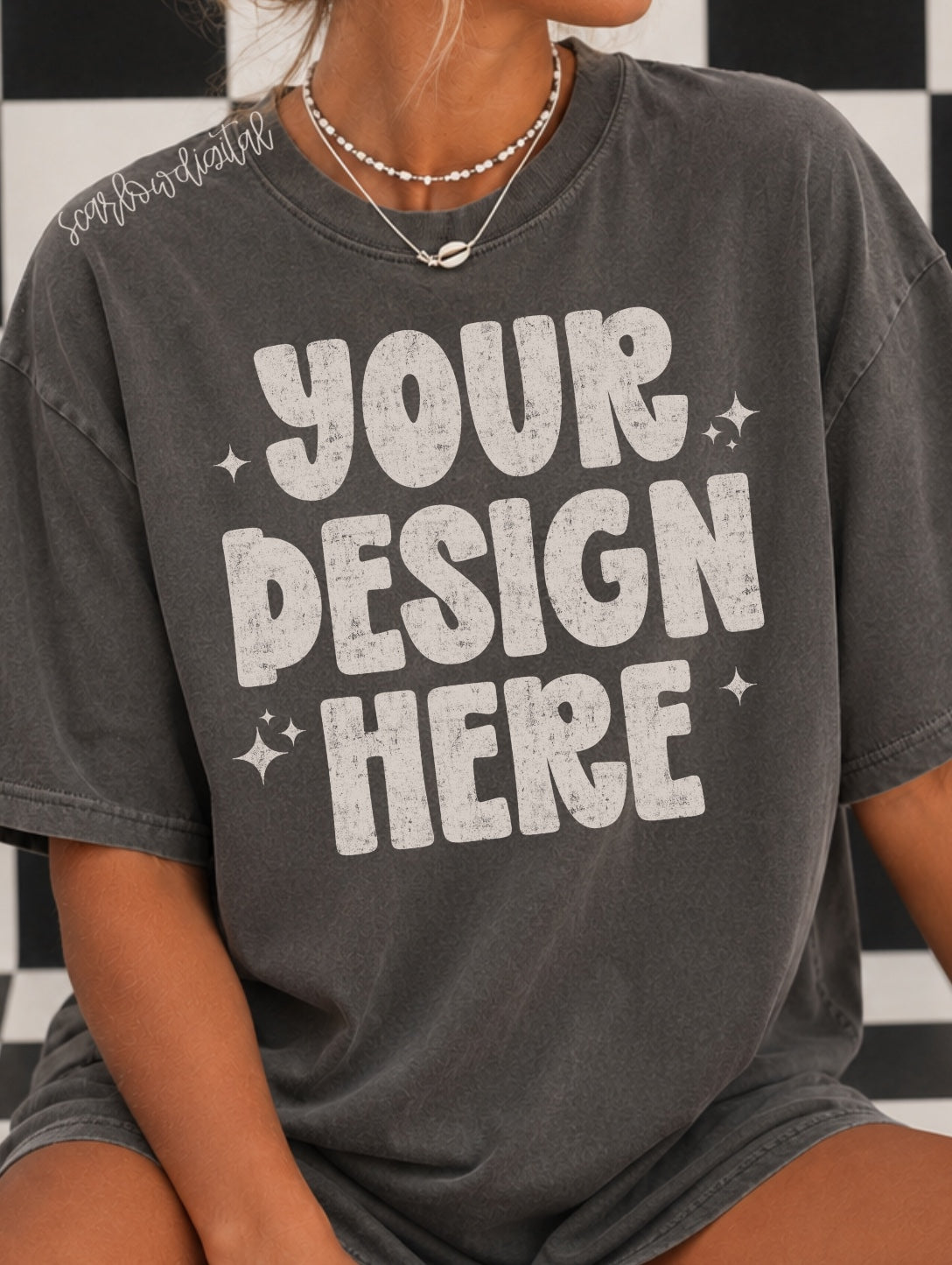 Pepper Comfort Colors Unisex Garment-Dyed Heavyweight T-Shirt 1717 Mockup