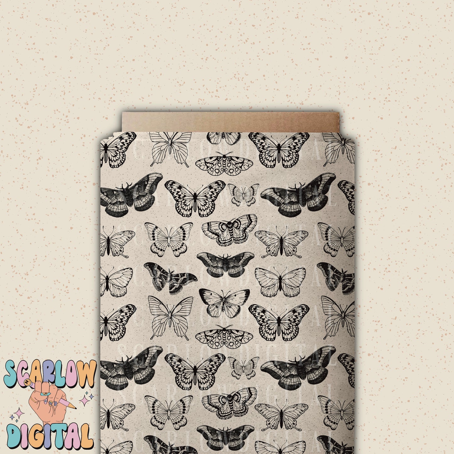 Butterflies Seamless Pattern Digital Design