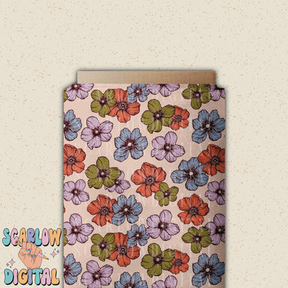 Flowers Seamless Pattern Digital Design