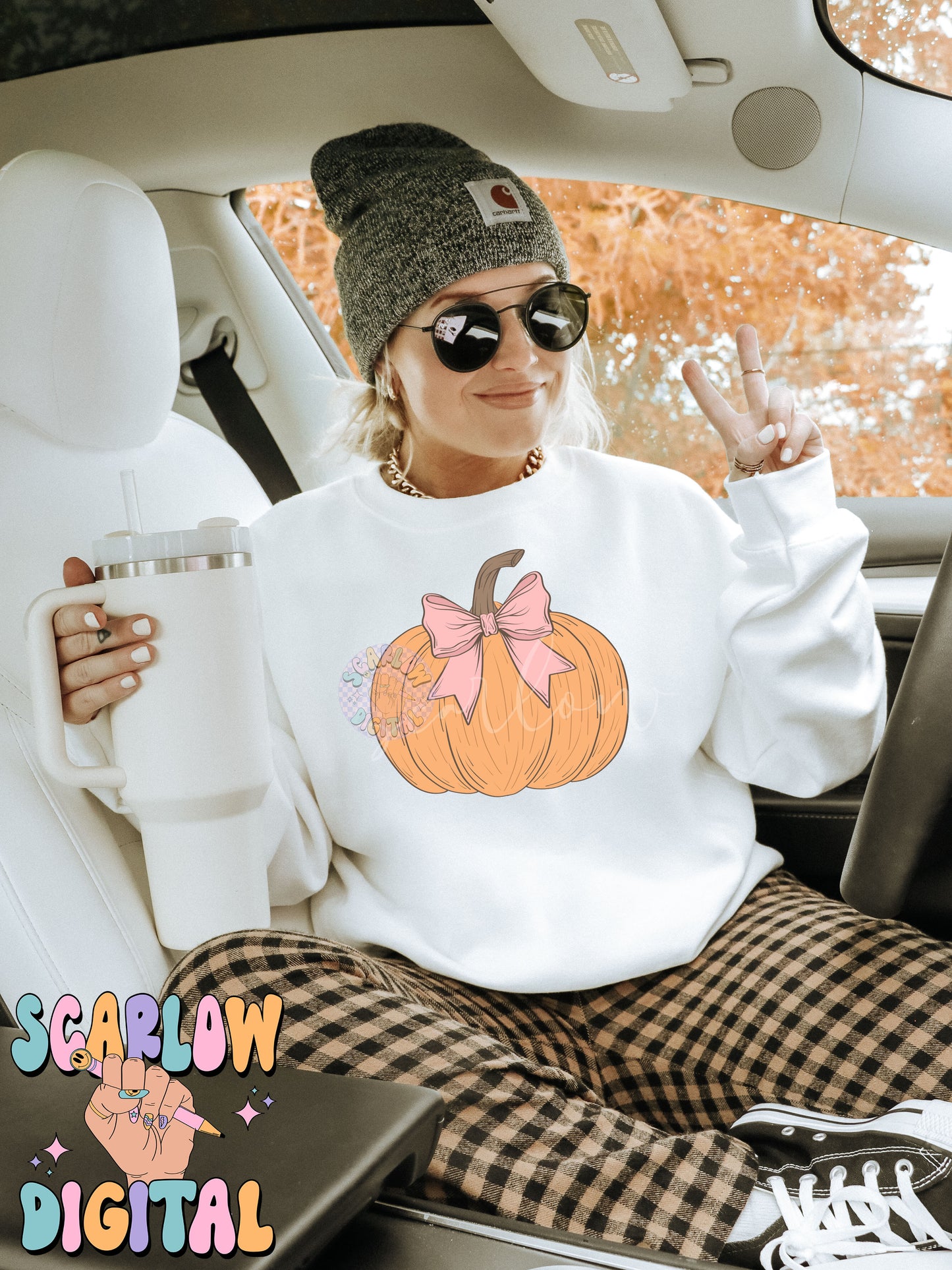 Coquette Pumpkin PNG Digital Design Download, halloween png, fall pumpkin png, pretty pumpkin png, trendy halloween designs, girl fall png