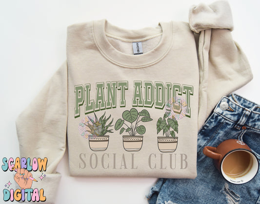 Plant Addict Social Club PNG Digital Design