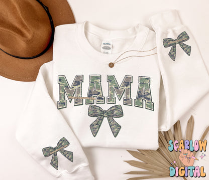 Camo Mama Front and Back PNG Bundle Digital Design