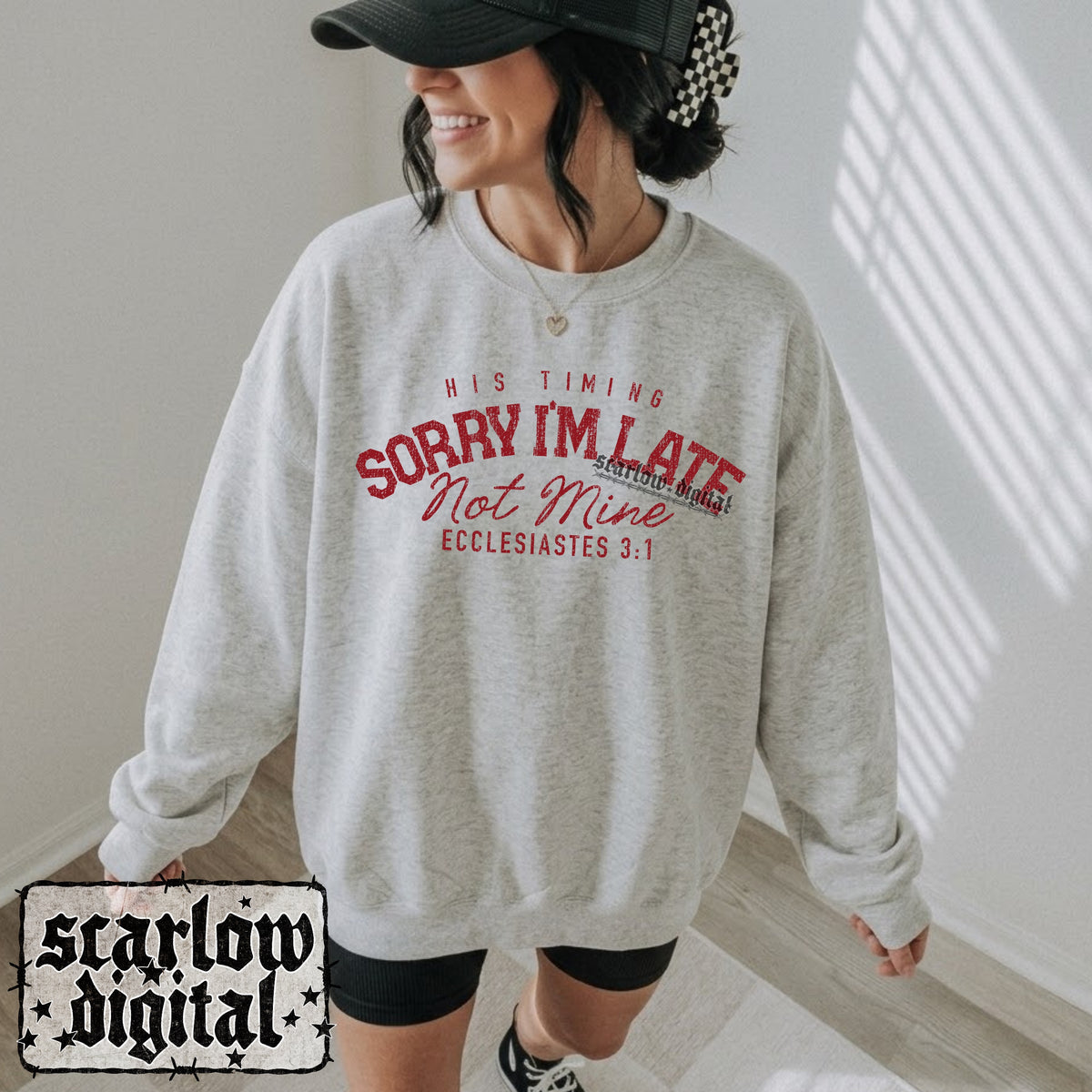 Sorry I'm Late His Timing Not Mine PNG Digital Design