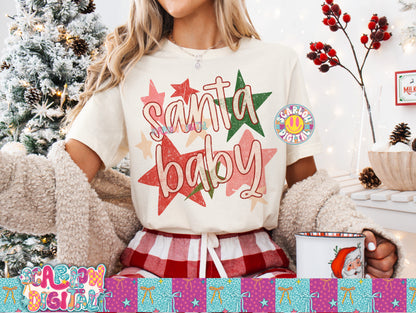 Santa Baby PNG Digital Design Christmas
