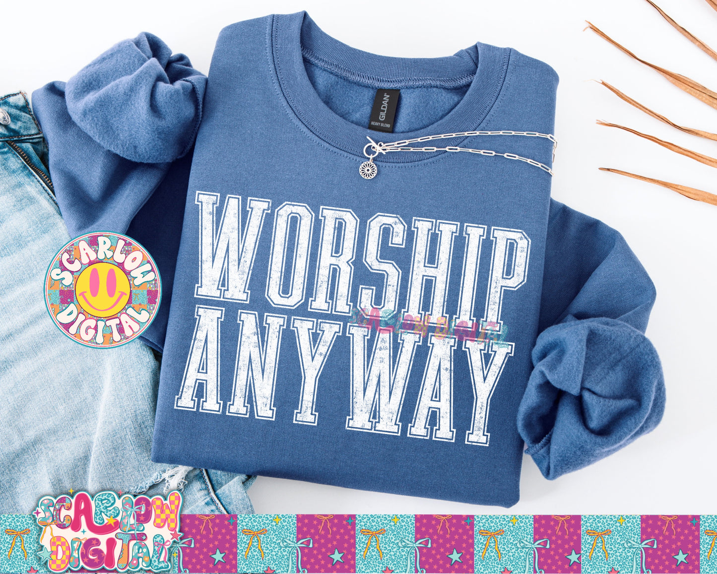 Worship Anyway PNG Digital Design