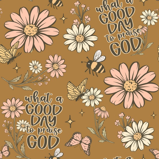 What a Good Day to Praise God Seamless Pattern Digital Design