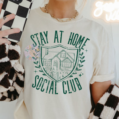 Stay at Home Social Club PNG Digital Design