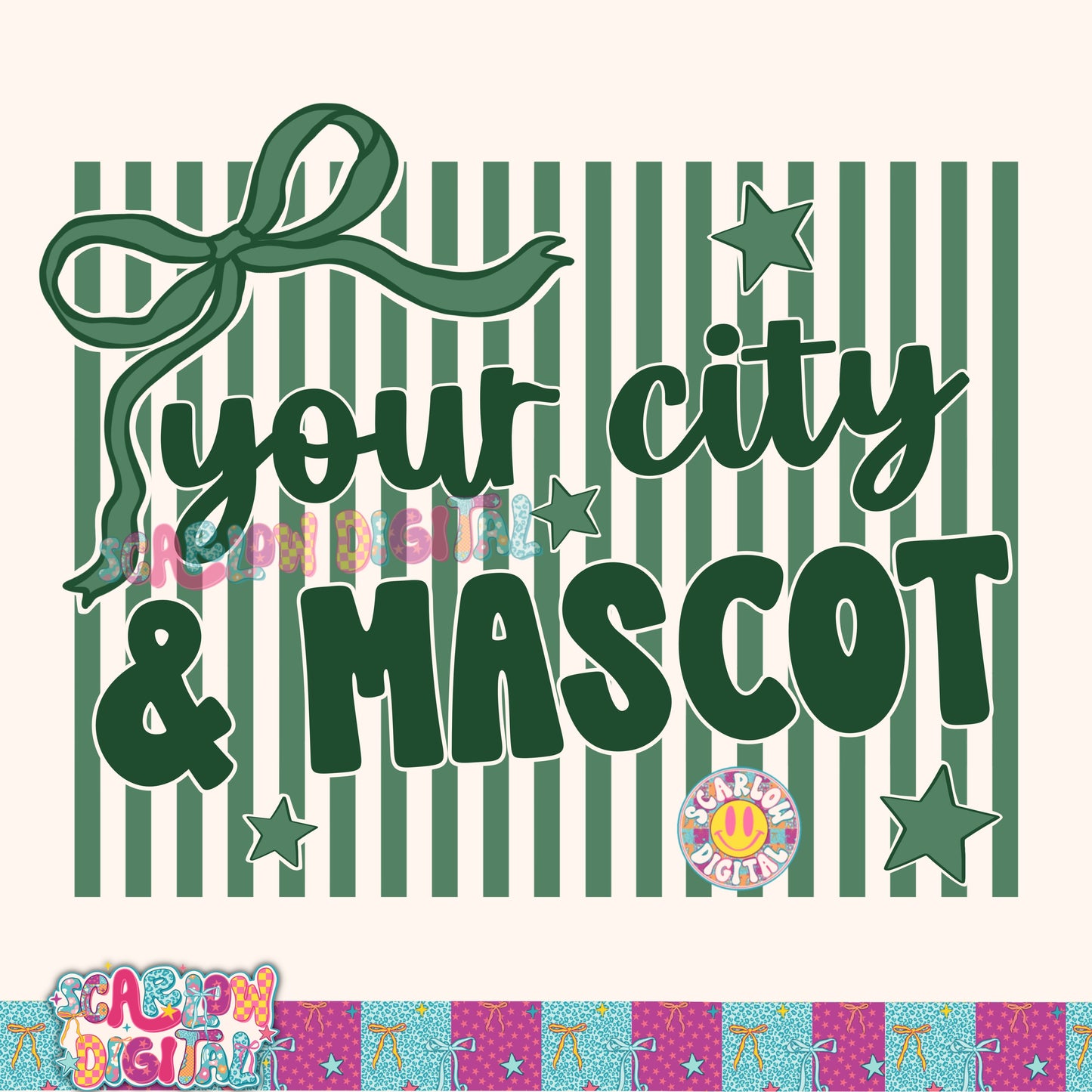 Green Mascot Custom Design  - REVIEW DESCRIPTION BEFORE PURCHASING