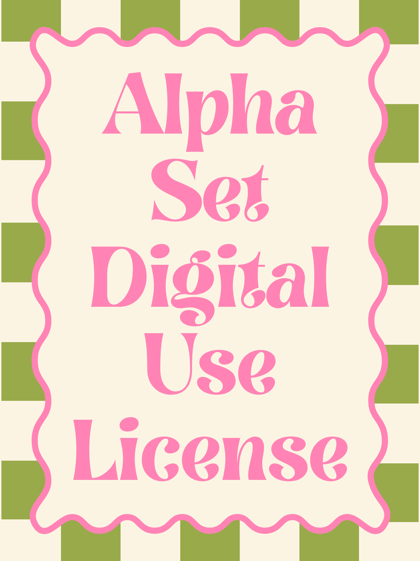 Alpha Set Digital-Use License