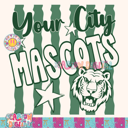 Green Mascot Custom Design  - REVIEW DESCRIPTION BEFORE PURCHASING