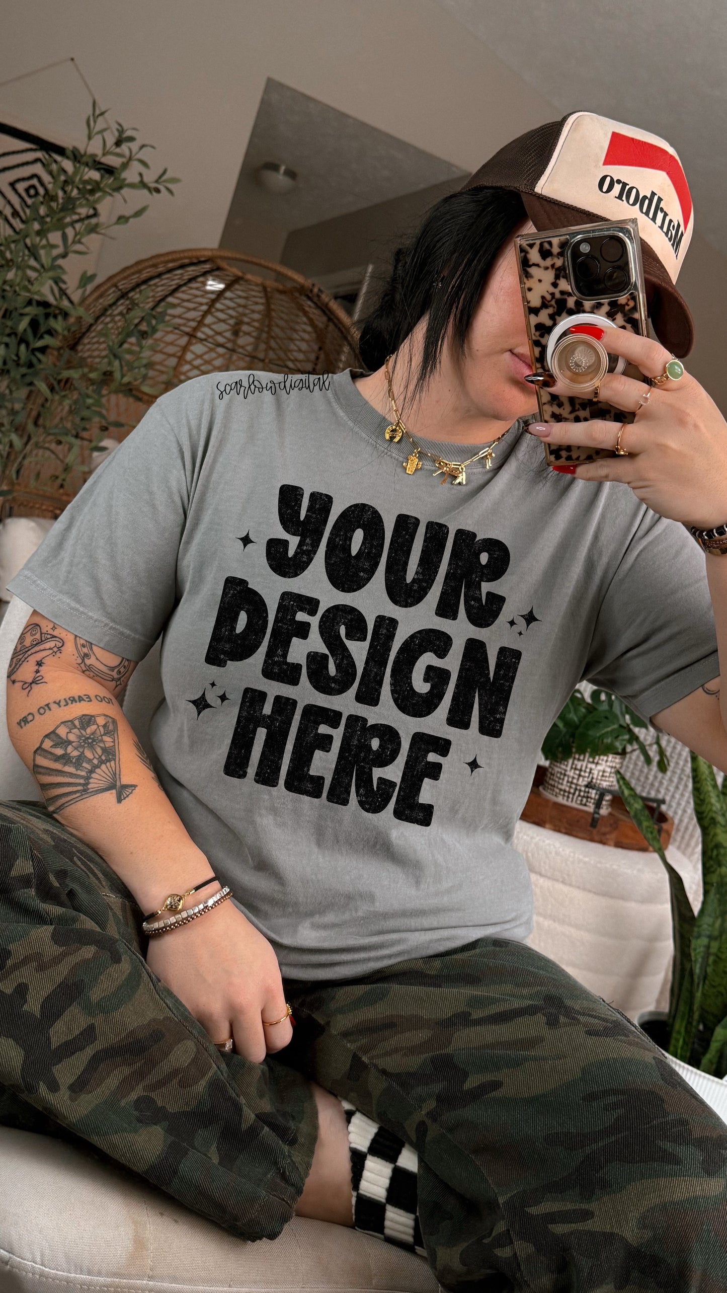 ✨ NEW NEW NEW ✨ Granite Comfort Colors Unisex Garment-Dyed Heavyweight T-Shirt 1717 Mockup